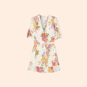 Reformation Monica Wrap Mini Dress Floral